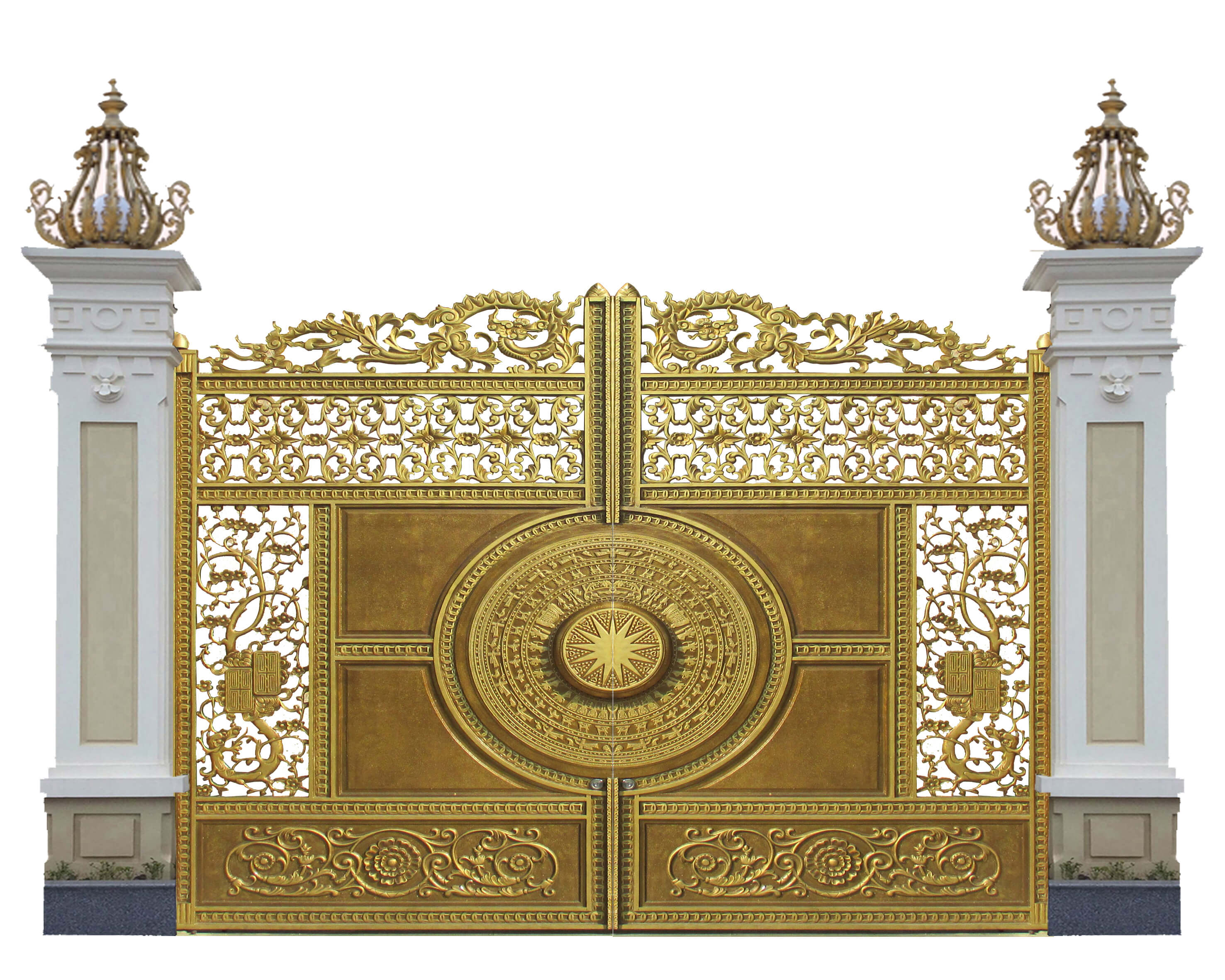 Cổng nhôm đúc mẫu C-035