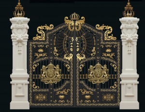 Cổng nhôm đúc mẫu C-193